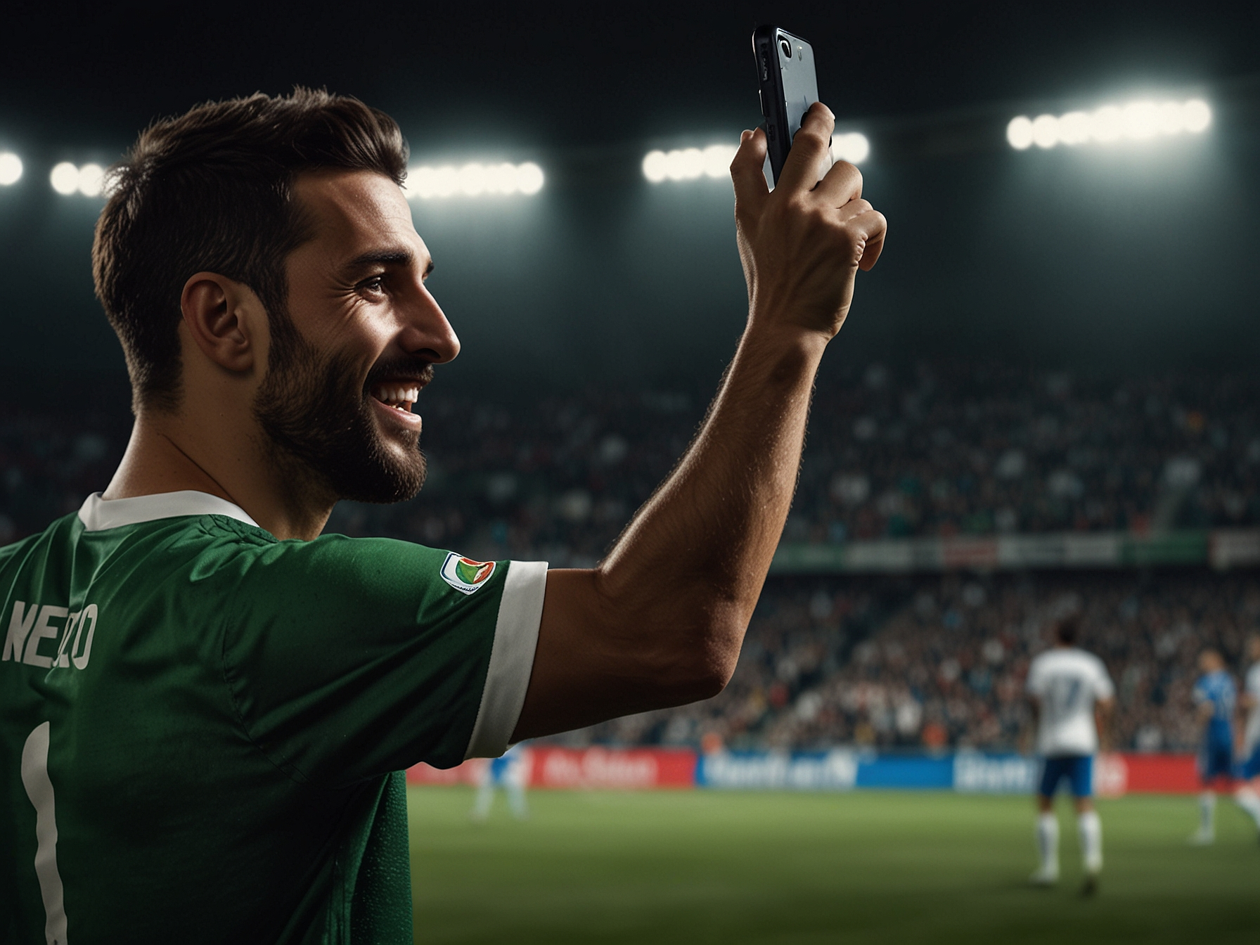 Giocatore italiano esulta dopo una vincita con Stanleybet