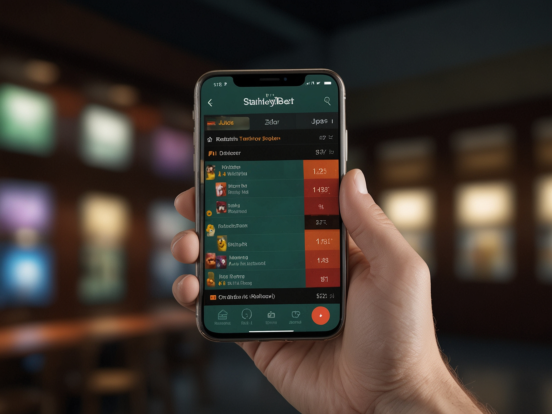Interfaccia mobile Stanleybet su smartphone